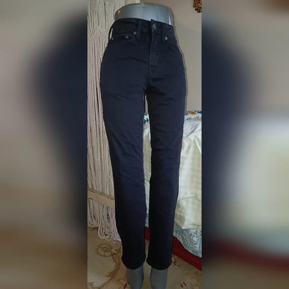 A NWOT - Vintage American Eagle Flex Black Denim Slim Jeans Mens - Picture 7 of 7